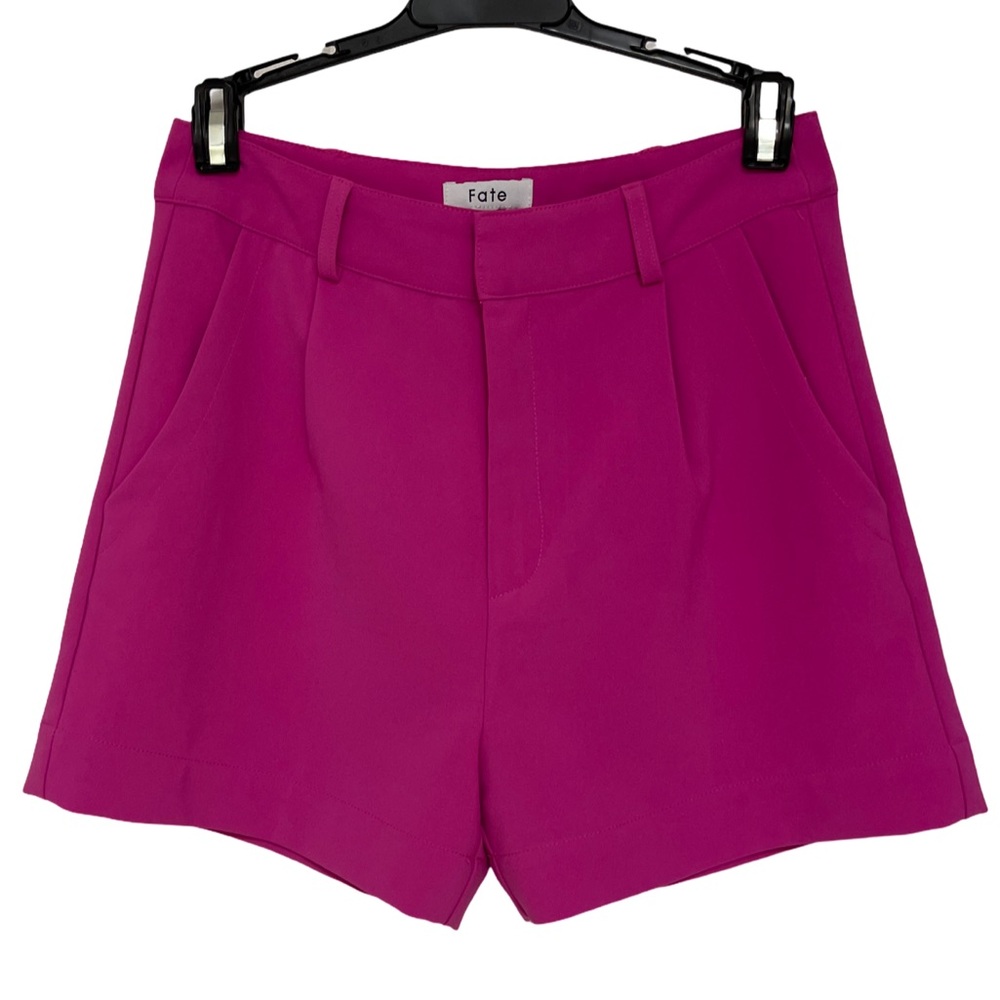 Fate Pink High Waisted Tailored Shorts Women's Small
